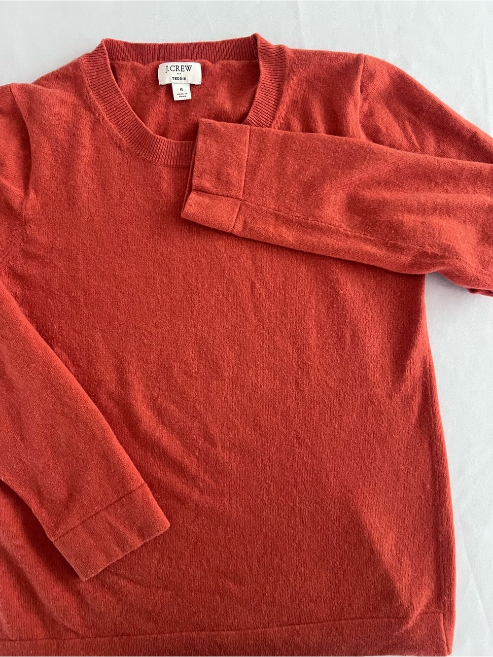 J. Crew Womens Coral Teddie Crewneck Sweater
